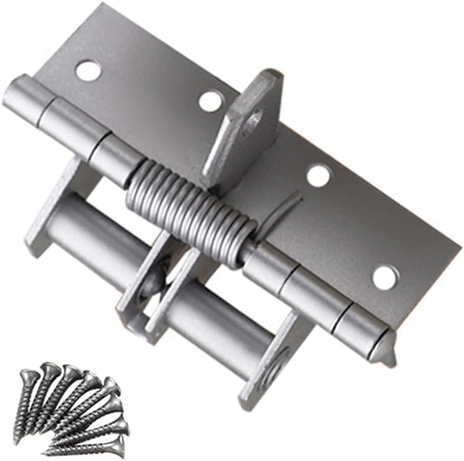 ROKTRY Self Closing Garage Spring Door Hinge Mute Heavy Duty Folding