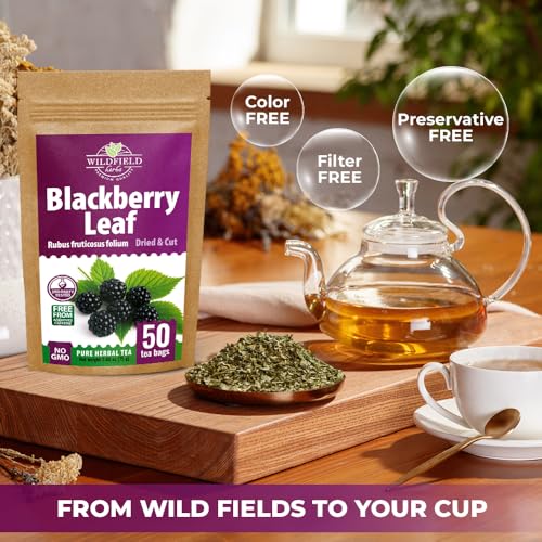 Image of 50 Bags Blackberry Leaf Herb Tea (Rubus Fruticosus) - 50 Count 1.5g Herbal Bags Te De Zarzamora