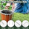 FEED GARDEN 6 Inch 50 Pack Hot-dip Galvanized Landscape Staples Plant Cover Stakes 11 Gauge Tent Stakes Garden Stakes Landscaping Fabric SOD Pins Yard Stakes for Decoration Weed Barrier Fabric #2