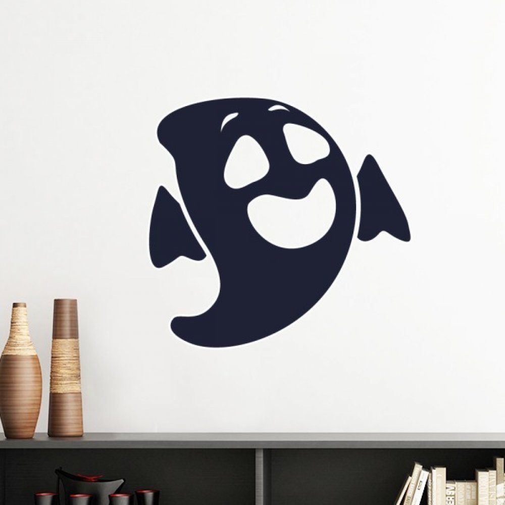 Silhouette wall sticker fantôme amovible jaune de 50cm pour papier peint DIY