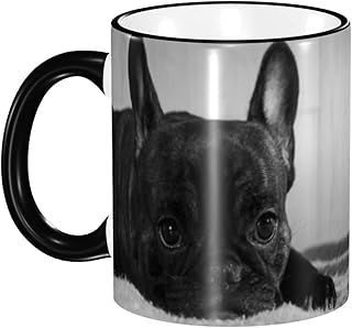 マグカップ 黒い犬 コーヒーカップ フレンチブルドッグ 朝食カップ 耐熱カップ セラミック ティーカップ オフィスマグ おしゃれ 人気 330ml