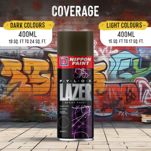Nippon Paint Pylox 400ML Matt Black Spray Paint - Image 5