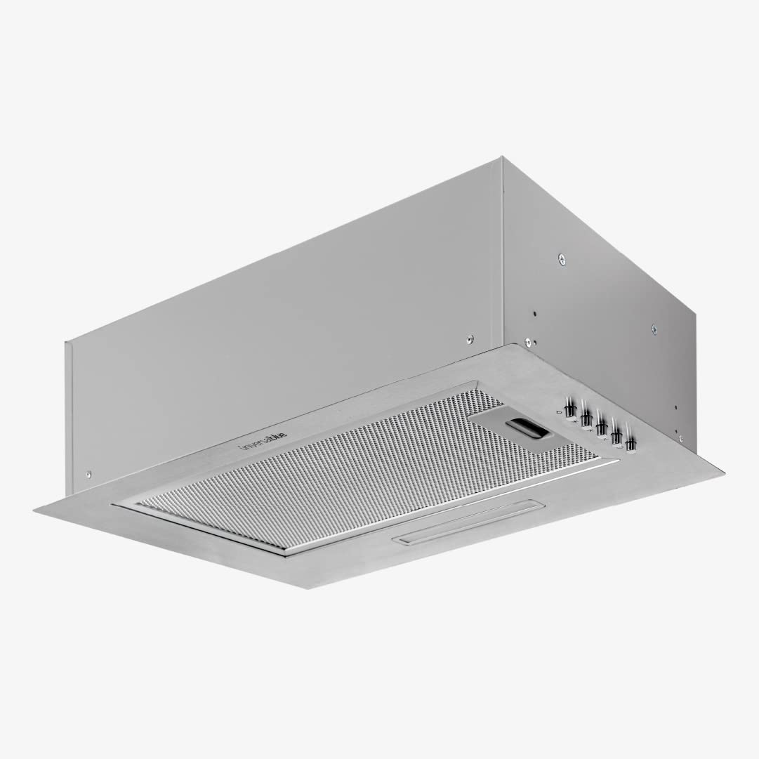 UNIVERSALBLUE Campana Extractora Encastrada 52 cm 70W | Campana Encastre Acero Inoxidable | Extractor Aire y Humo para Cocina 3 Velocidades | Fácil Instalación