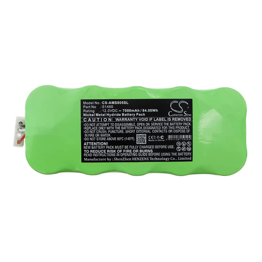 Replacement Battery for Amplivox model, fits Part No S805A, SW805A 12.0V Ni-MH 7000mAh/84.00Wh 1664.5g / 58.71oz Size: 162.24 x 65.10 x 61.00mm Green