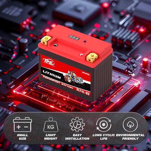 Image of TPE Lithium Motorcycle Battery YTX4L-BS 12V 3Ah Rechargeable Powersport Start Stop LiFePO for ATV and Scooter
