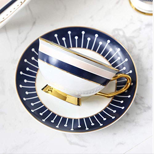 Nuevo Juego de Taza de té y platillo de Porcelana China, con Cuchara, Tazas de té de la Tarde Europeas Simples, Taza de café y platillo, Taza de café de Porcelana chi,