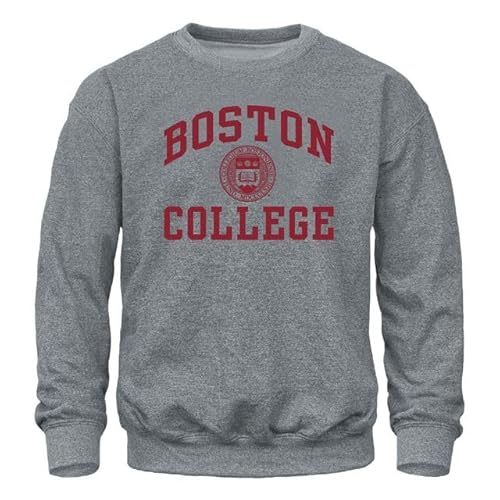 Barnesmith Boston College BC Eagles Crewneck Sweatshirt, Heritage, Charcoal Grey, Large