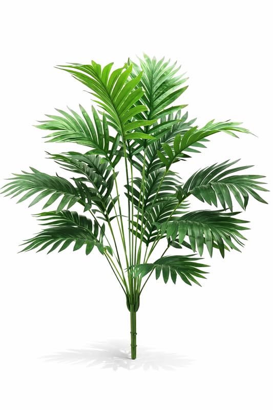 Eden Artificial Areca Palm Leaves 12 Heads Bunch for Home Decor | Realistic Green Fake Palm Plant for Vase Filling Indoor Styling 2FT-image-18
