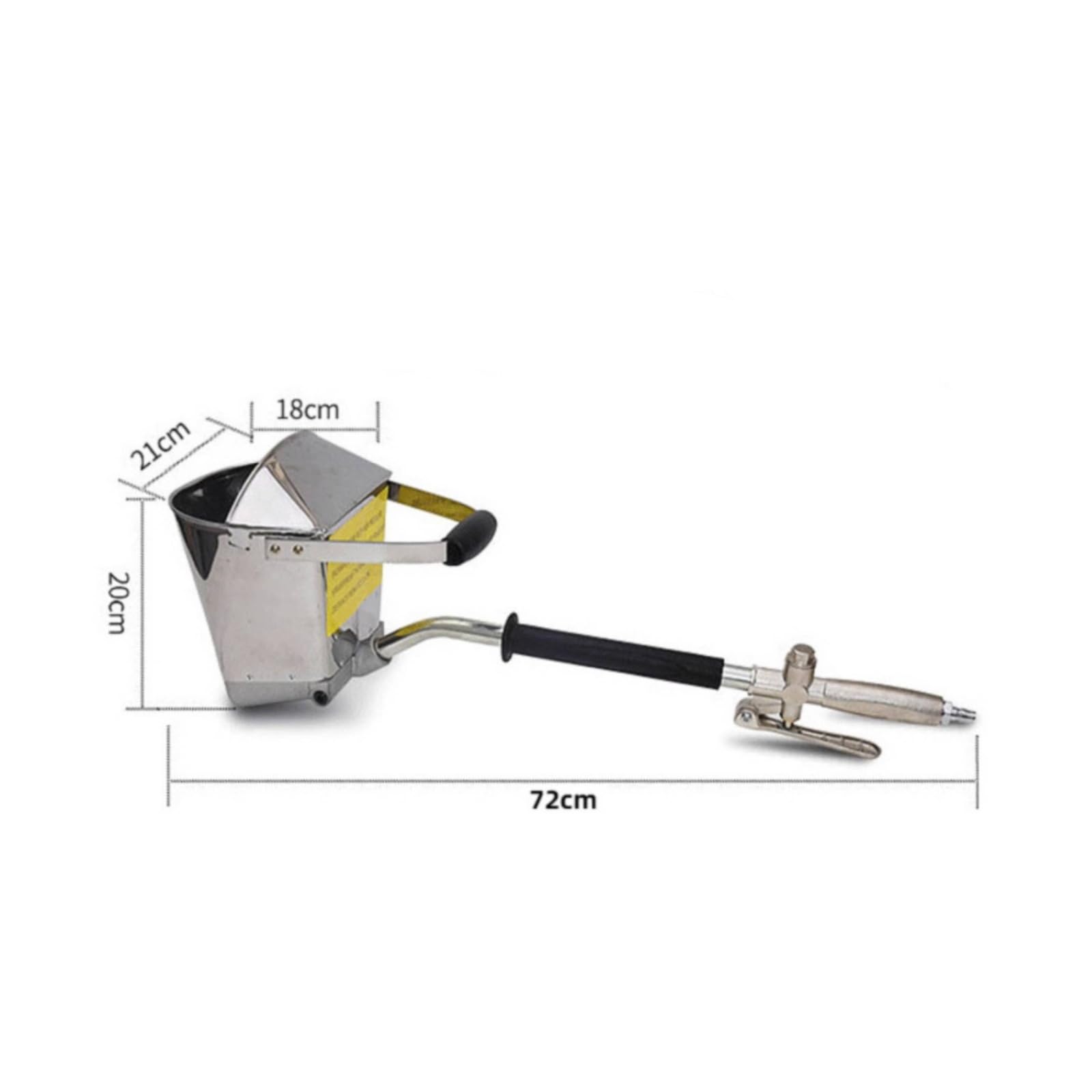 Harilla Lance à Mortier Professionnel Lance à Ciment avec Trémie Portable Outil pour Plâtriers, Style to 3, 72 Cm