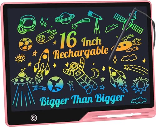 16 Pulgadas Tableta Escritura LCD Recargable,Pizarra Magnetica Infantil Portátil Borrable para...