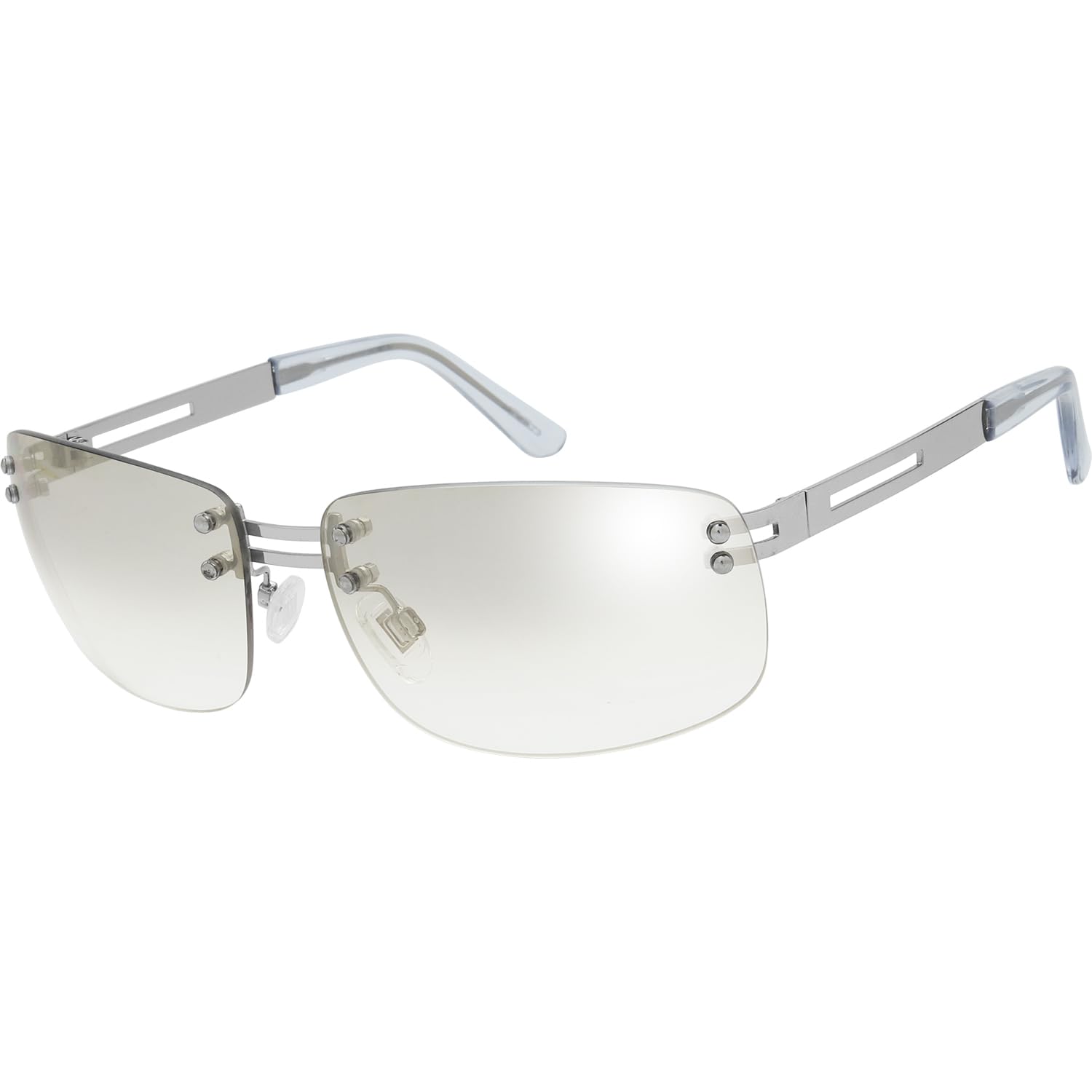 The Fresh Minimalist Rimless Sunglasses for Men Women - Exquisite Packaging - FR1M4012 (MC-Silver, Clear Grey Gradient)