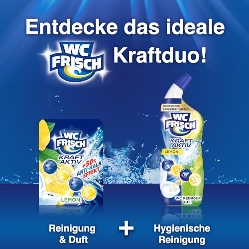 WC-Frisch WC Reiniger Gel Lemon (750 ml), WC Reiniger mit Lufterfrischer-Effekt, Toilettenreiniger sorgt für hygienische Frische, mit 4-fach Aktivstoff-Kombination 6