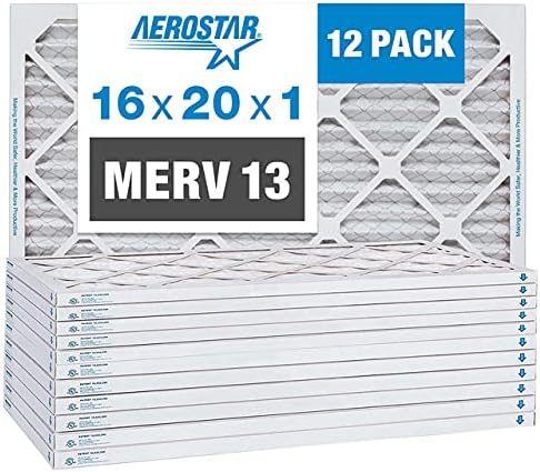 Aerostar 16x20x1 MERV 13 Pleated Air Filter