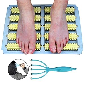 Fußmassageroller Plastik VERBESSERTES MODELL Fußmassage Für Zuhause & Büro – Linderung Von Schmerzen Und Stress Heilende Wirkung – Entspannung Pur + Anleitung Mit Fußreflexzonenkarte