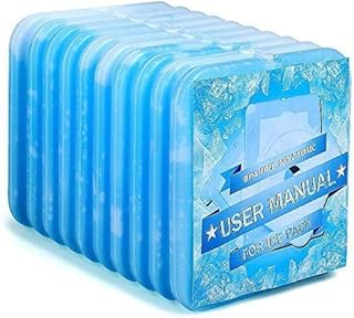 OICEPACK 10 Ã— Cool Coolers Slim Ice Packs Quick Cooling & Long-Lasting for Lunch Box | Lunch Bags | Freezer Packs Reusable Cool Pack | Ice Packs for Office/Jobsite/Camping/Beach/Picnics/Golf