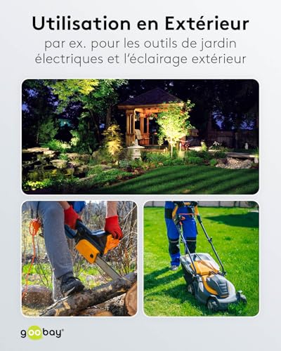 Câble 10m extérieur IP44 pour brancher tous vos appareils sans risque