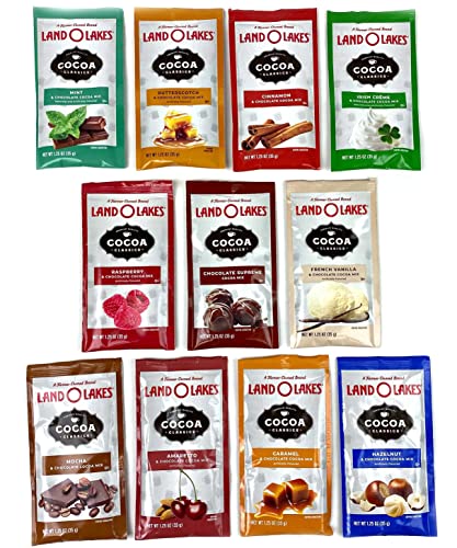 Land O Lakes Cocoa Classics Hot Cocoa Mix 11-Flavor Variety: One 1.25 Oz Packet Of Each Flavor Gift Pack (11 Items Total) #TOP1