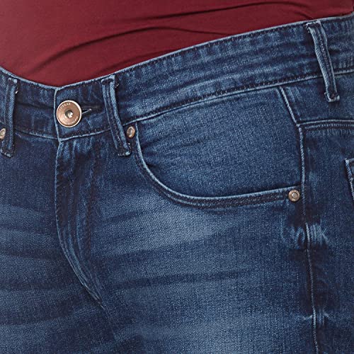 Image of Spykar Blue Cotton Slim Fit Narrow Regular Length Jeans for Men(8907966466777,Blue,31)
