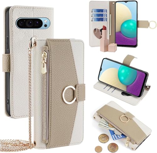 For Google Pixel 10/10 Pro �P�[�X �蒠�^ �V�����_�[ For �O�[�O�� �s�N�Z��10�v�� ���z�^ �J�o�[ ���|�� �΂߂��� ���ϋ��t�� ���� ������� �����O�X�g���b�v �W�b�p�[���K���� �J�[�h���[ ���u�� �㎿�Ȏ�G�� �ω���