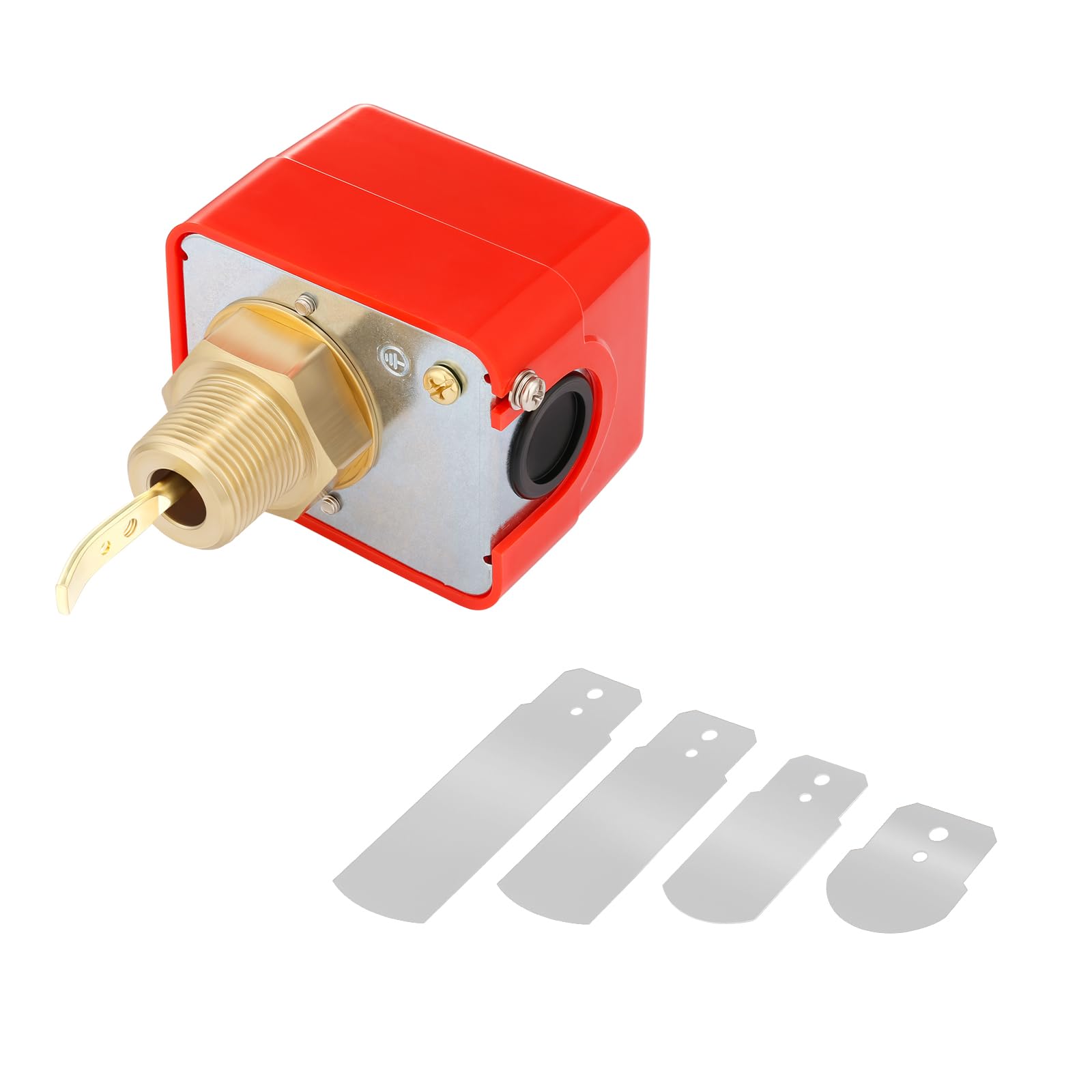 Interruttore sensore di flusso d'acqua per acqua, olio, liquido, tipo SPDT R3/4, 250 V, 15 A, IP54, HFS-20, rosso