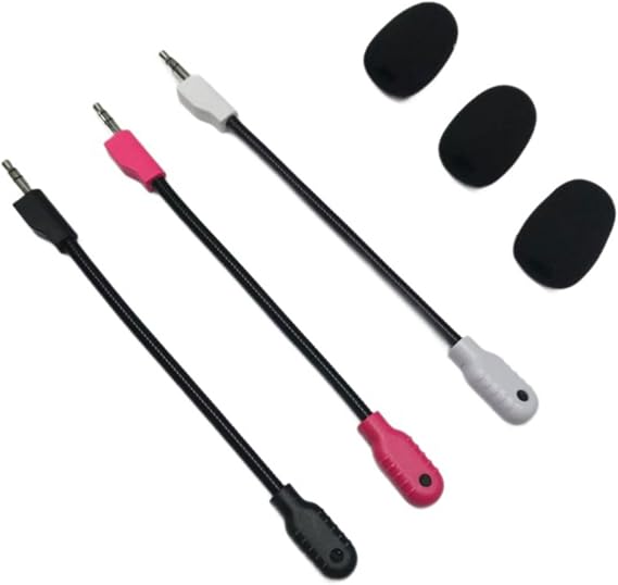 Premium Metal 3.5mm Microphone Replacement for Headsets and Smartphones Gaming Headsets Mics Gaming Microphone