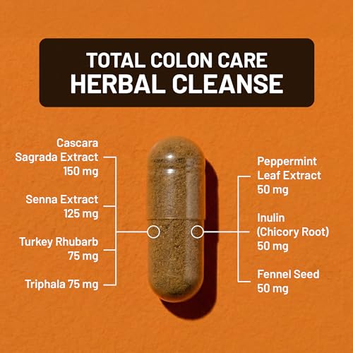 Naturewise Total Colon Care Herbal Cleanse - With Prebiotics, Botanicals, & Antioxidants - for Regular Bowel Movement, Digestion, Gut Health - Vegan, Gluten-Free, Non-GMO - 60 Capsules[2-Month Supply] - image 3