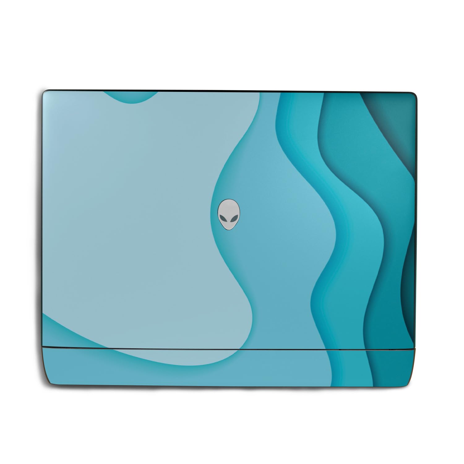 Laptop Skin Compatible with Alienware 18 Area-51 (2025) - Papercraft Cyan - Premium 3M Vinyl Protective Wrap Decal Cover - Easy to Apply | Crafted in The USA by MightySkins