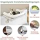 GUUSII HOME Heizungsliege Katzen Katzenliege Balkon Katzenbett für Bettkante Heizung Hängen Liegeplatz Einhängen Bett Hängematte Heizkörper Katze Heizungsliegekatzen 61.5 * 38cm Halten 18kg(Weiß,L)