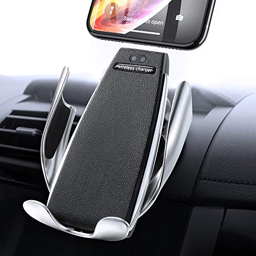 IR Intelligent Sensing Wireless Car Charger, Air Vent Automatic Clamping Wireless Car Charger Mount Holder, 10W Fast Charging Compatible for iPhone Xs Max/XR/X/8/8Plus Samsung S9/S8/Note 8