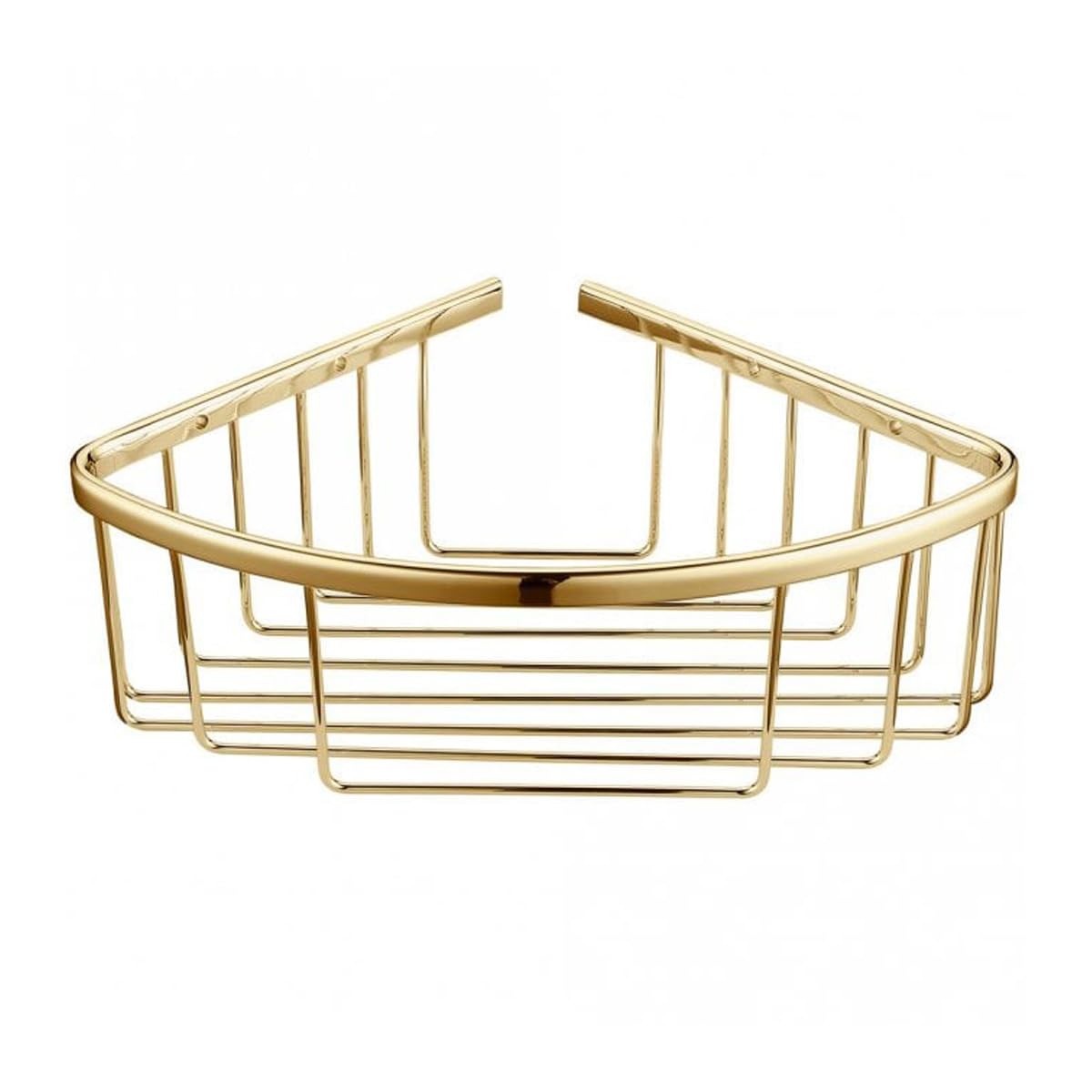 Nes Home Brushed Brass Bathroom Single Corner Basket