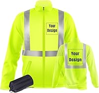 Vista 6 de YOWESHOP La chaqueta reflexiva de la seguridad de la alta visibilidad ligero respirable modifica