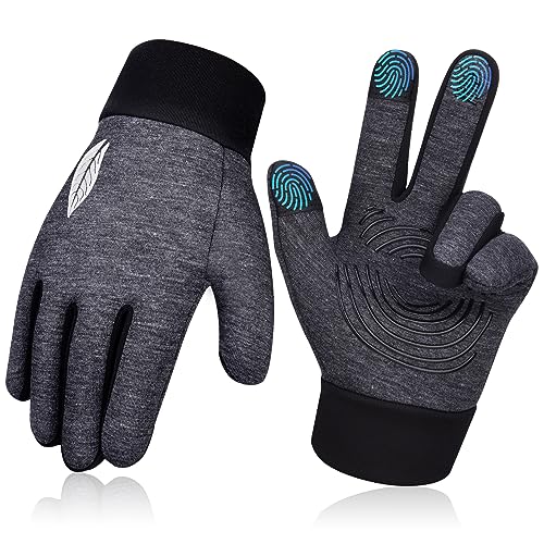 OKIDSO Guantes térmicos de invierno impermeables para niños, niñas, ciclismo, pantalla táctil, forro polar cálido, antideslizantes, ligeros, para deportes al aire libre, correr, equitación, caminar,