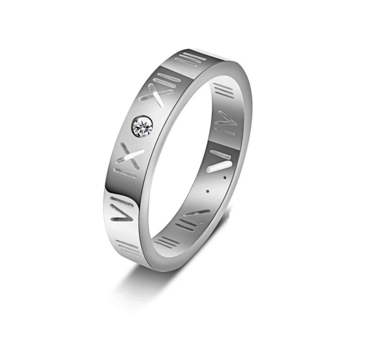 dc jewels Dazzling Roman Band Ring For Women & Girls (Silver, 6) (B09X74J9W9) Amazon Price History, Amazon Price Tracker