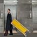 OUUTMEE Scherengitter ausziehbar, maximaler Breite 330cm x Höhe 120 cm, Teleskop-Tor, Baustelle/Bahnhof/Schule/Garage, Gitter-Akkordeon-Zaun, Zauntor (leicht, kompakt) Gelb