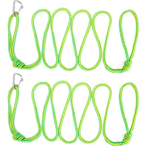 Kayak Tow Rope,Heavy Heavy Duty Jet Ski Tow Rope with Clip,Boat Mooring Dock Line with 316 Stainless Steel Hook for Anchor PWC Pontoon Marine 14ft. 2 Pack