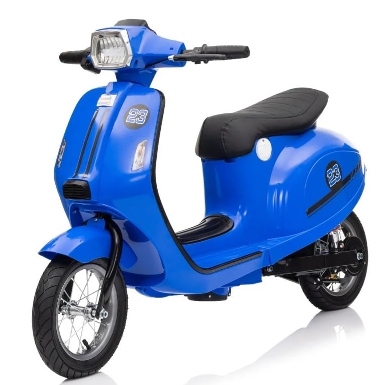 Scooter-Moto Infantil 24v Retro Vehículo Azul - Niños + 5 años