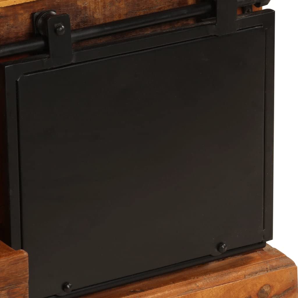 vidaXL Mobile Porta TV in Legno Massello di Recupero Vintage Armadietto Basso
