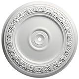 Focal Point 83331 31-Inch Egg and Dart Medallion 31 3/8-Inch by 31 3/8-Inch by 1 1/2-Inch, Primed White