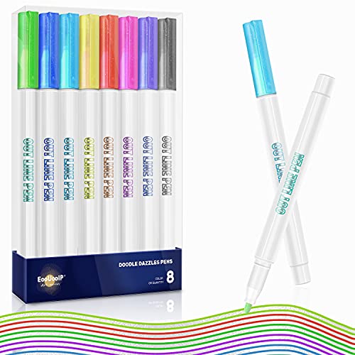 Acrylstifte Steine Bemalen,EooUooIP 8 Farben Permanent Marker Stifte Leinwand Metall Papier Glas DIY Fotoalbum Schule Keramik Leder Vatertag ostereier Geschenk Cover