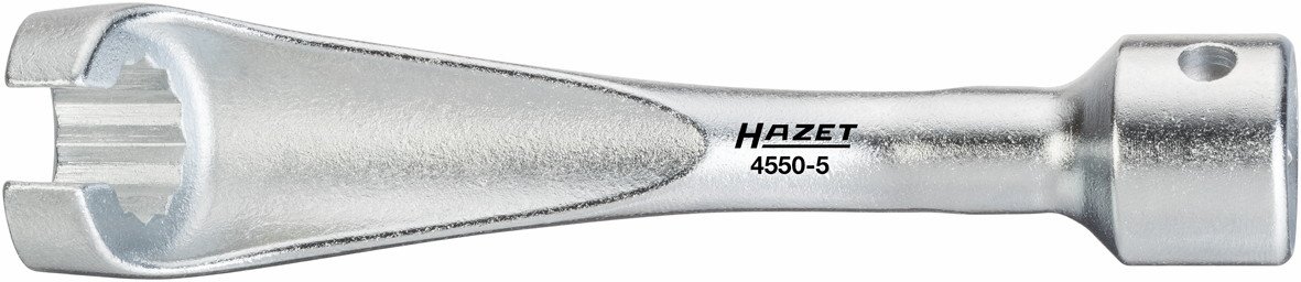 Hazet 4550-5 Open Double Hexagonal Socket Spanner, Chrome-plated