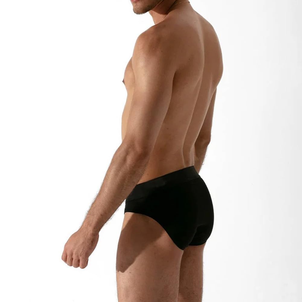 HAGOT 6 Paia Slip in Modal da Uomo, Slip Elasticizzati da Uomo, Mutande Morbide e Comode, Confezione Multipla, Nero