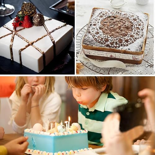 Image of saphe 8 inch Silicone Square Cake Pan Nonstick Silicone Cake Molds, Brownie baking molds for Brownie, Cake, Bread, Pie and Lasagna (1 packs) (1)