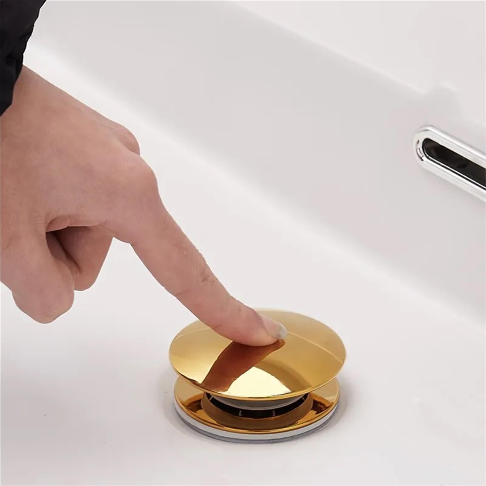 Juego de tapón filtro emergente for lavabo baño, sifón botella, desagüe moderno Para Lavabo De Baño y Lavabo(GOLD)