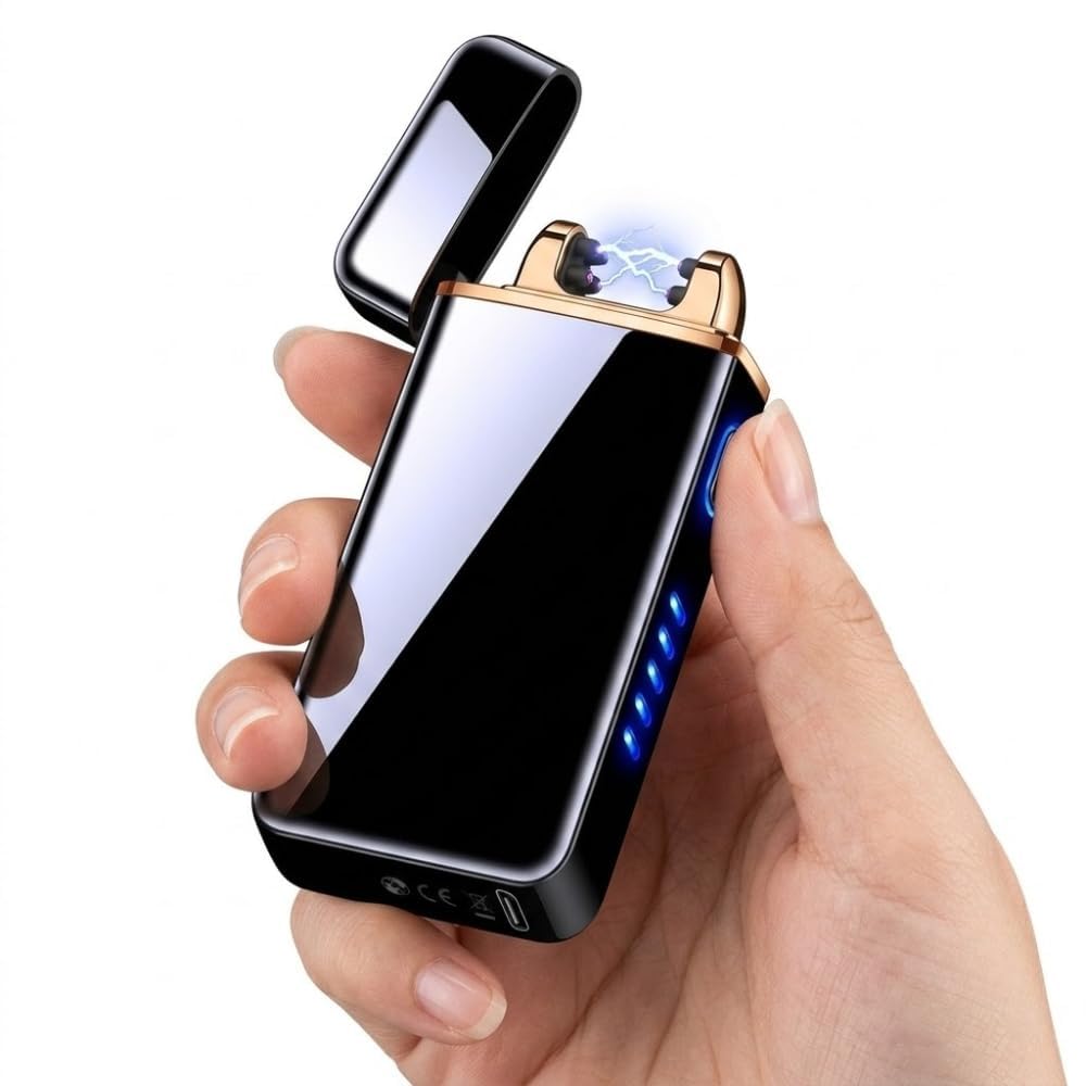 Drumstone (2 𝐘𝐞𝐚𝐫𝐬 𝐖𝐚𝐫𝐫𝐚𝐧𝐭𝐲) Metal USB Rechargeable Arc Igniter | Windproof Plasma Torch | Portable Electric Device for Camping, Hiking, BBQ, Indoor, Outdoor Use-image-6