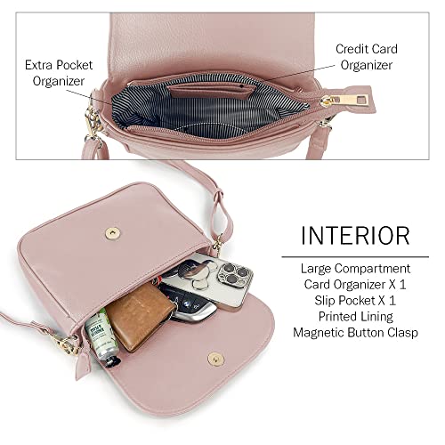 Image of EVVE Small Crossbody Bags for Women Trendy Flap Saddle Purses with Tassel Vegan leather Shoulder bag