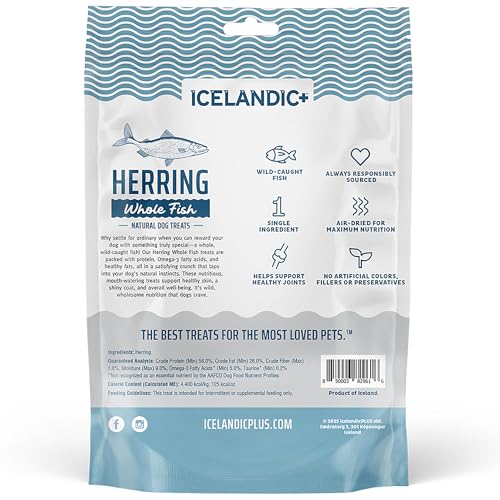 Image of Icelandic+ Whole Fish Herring - 3oz Wild-Caught Air-Dried Dog Treats