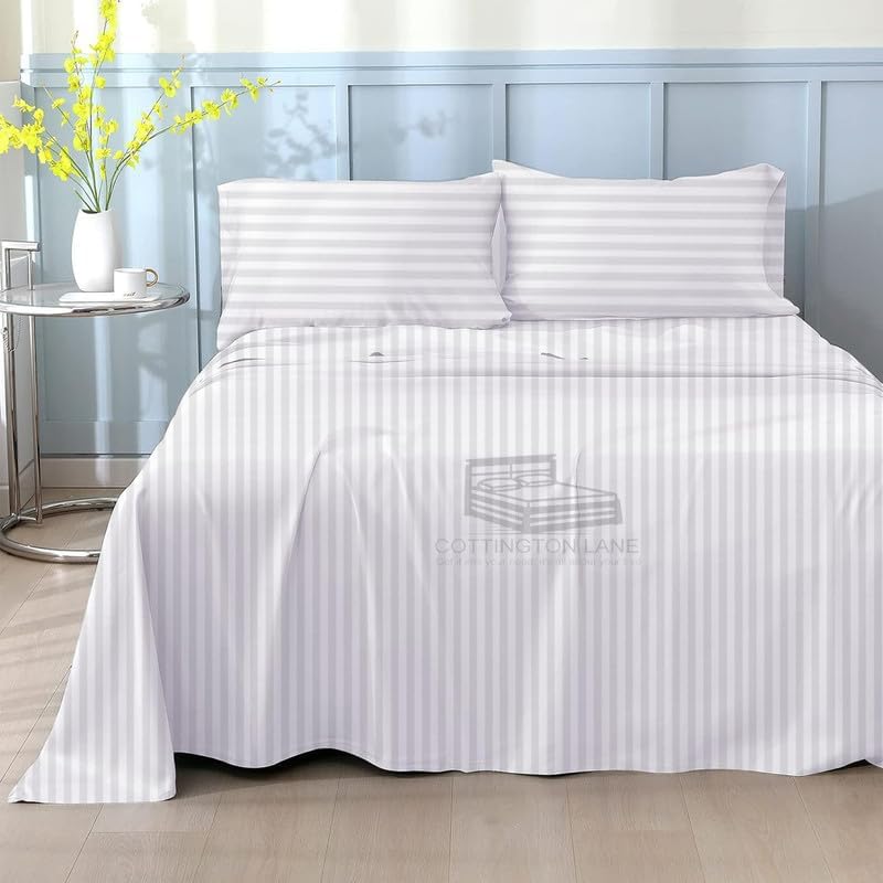 Miniatura 2 de Cottington Lane Sábanas para autocaravanas 100% algodón egipcio, tamaño Queen corto de 60 x 75 pulgadas, juego de sábanas de 4 piezas de alta