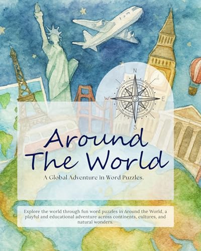  Around The World: A Global Adventure in Word Puzzles. (English Edition)