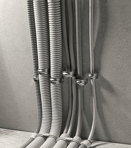 Schnabl CF25 C-Fix Schelle – 25mm Rohrschelle zur Schlagmontage auf Gipswänden – Hochwertige Metallschelle für die Befestigung von Rohren – 15 Stück