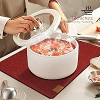 shinfly Tischsets Filz Platzsets Abwaschbar 18er Set, Rot 44x31cm – Ansicht 6